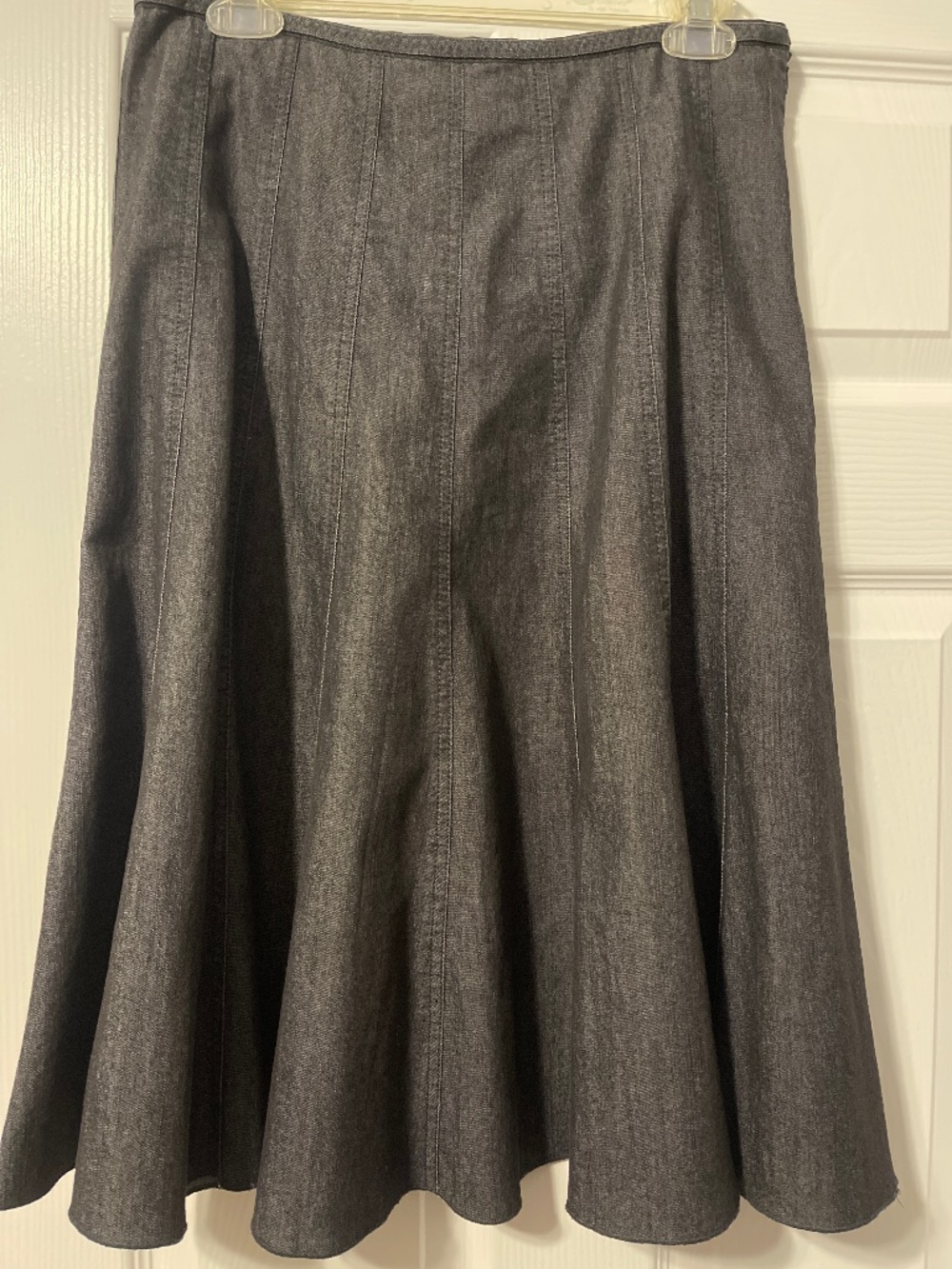 Sandro stretch denim flared A Line skirt size 8